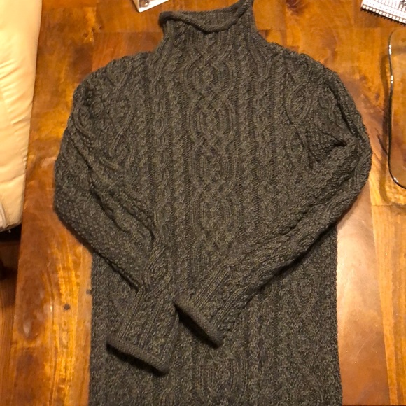 irish roll neck sweater